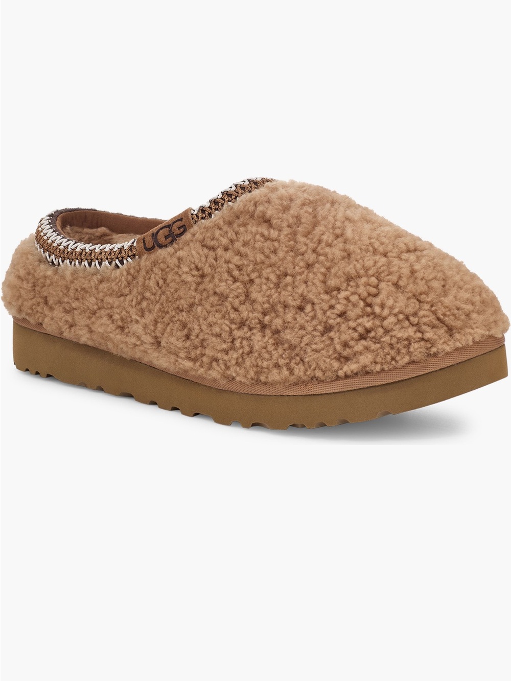 NEW UGG Tasman Maxi Curly Shearling Slipper Chestnut 10 Women’s